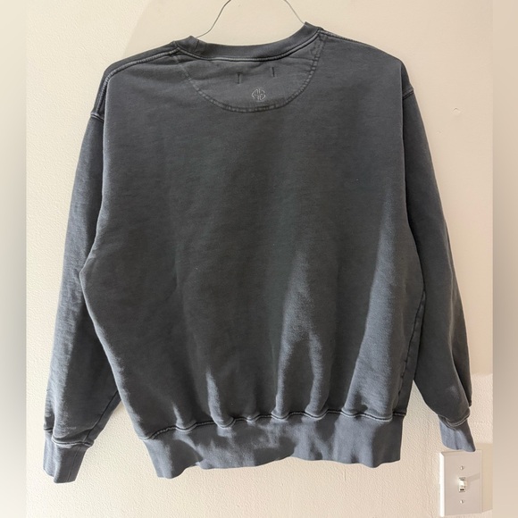 Anine Bing City Love Sweatshirt in Charcoal Grey Size Medium Cotton Crewneck - Picture 10 of 15